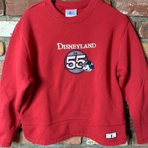 Genuine Disneyland Resort Red Embroidered Crewneck